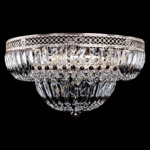 Люстра Венеция Купол пластинка Черная в Магнитогорске Гусь Хрустальный