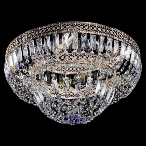 Люстра Венеция Купол пластинка Фиолетовая в Магнитогорске Гусь Хрустальный