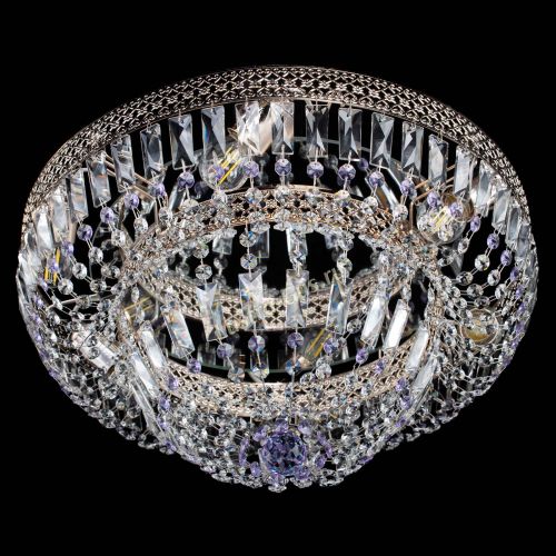 Люстра Венеция Купол пластинка Фиолетовая в Магнитогорске Гусь Хрустальный