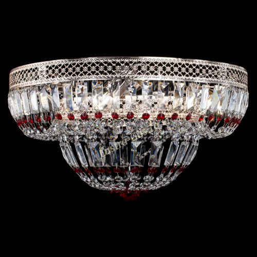 Люстра Венеция Купол пластинка Красная в Магнитогорске Гусь Хрустальный