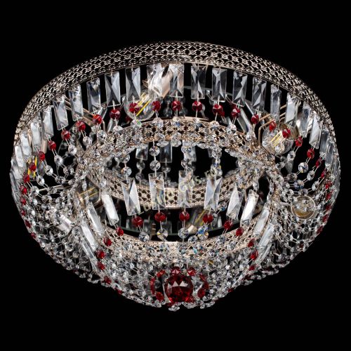 Люстра Венеция Купол пластинка Красная в Магнитогорске Гусь Хрустальный