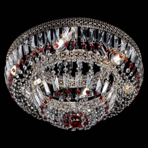 Люстра Венеция Купол пластинка Красная в Магнитогорске Гусь Хрустальный