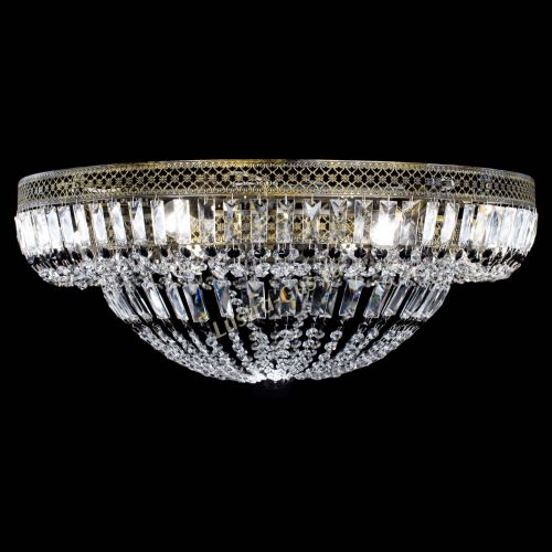 Люстра Венеция Купол пластинка под бронзу Черная в Магнитогорске Гусь Хрустальный