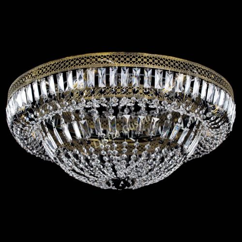 Люстра Венеция Купол пластинка под бронзу Черная в Магнитогорске Гусь Хрустальный