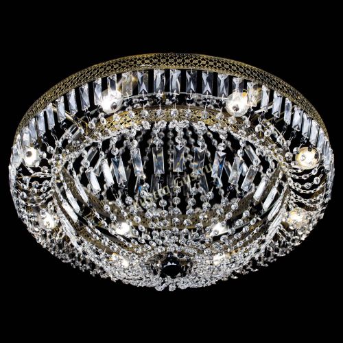 Люстра Венеция Купол пластинка под бронзу Черная в Магнитогорске Гусь Хрустальный