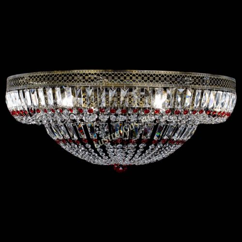 Люстра Венеция Купол пластинка под бронзу Красная в Магнитогорске Гусь Хрустальный