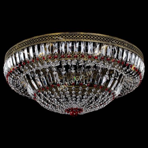 Люстра Венеция Купол пластинка под бронзу Красная в Магнитогорске Гусь Хрустальный