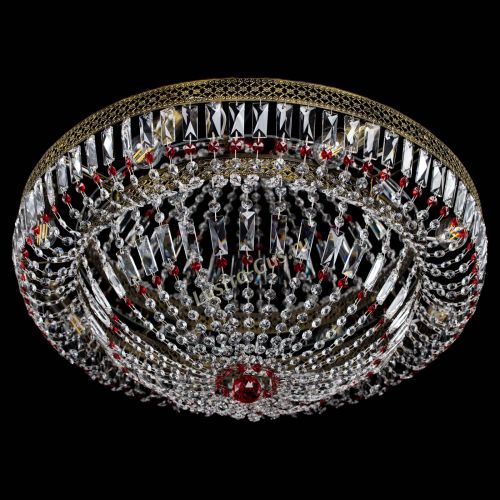 Люстра Венеция Купол пластинка под бронзу Красная в Магнитогорске Гусь Хрустальный