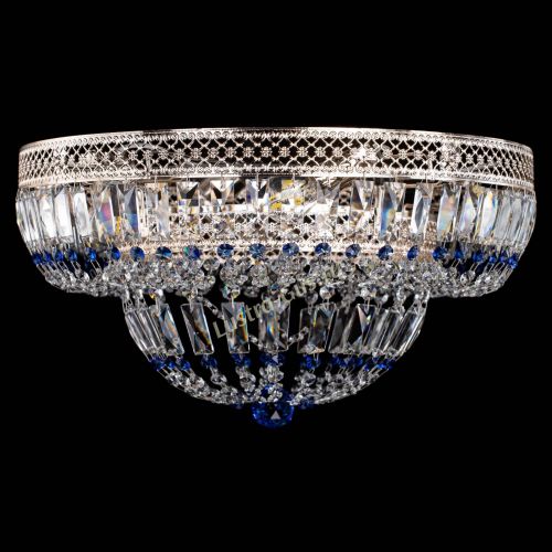 Люстра Венеция Купол пластинка Синяя в Магнитогорске Гусь Хрустальный