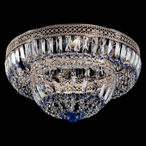 Люстра Венеция Купол пластинка Синяя в Магнитогорске Гусь Хрустальный