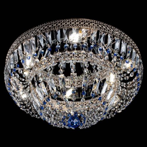 Люстра Венеция Купол пластинка Синяя в Магнитогорске Гусь Хрустальный