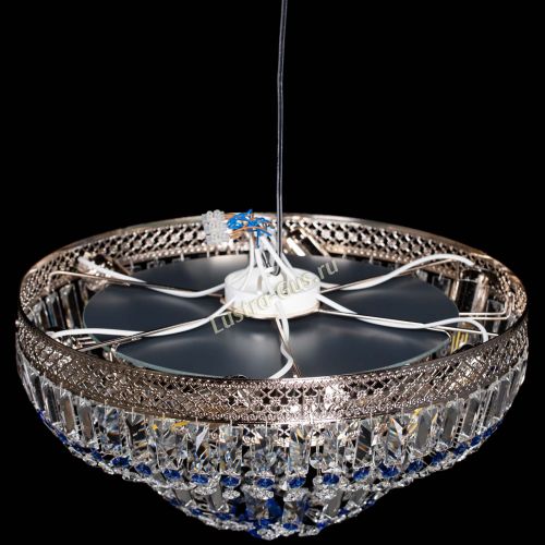 Люстра Венеция Купол пластинка Синяя в Магнитогорске Гусь Хрустальный