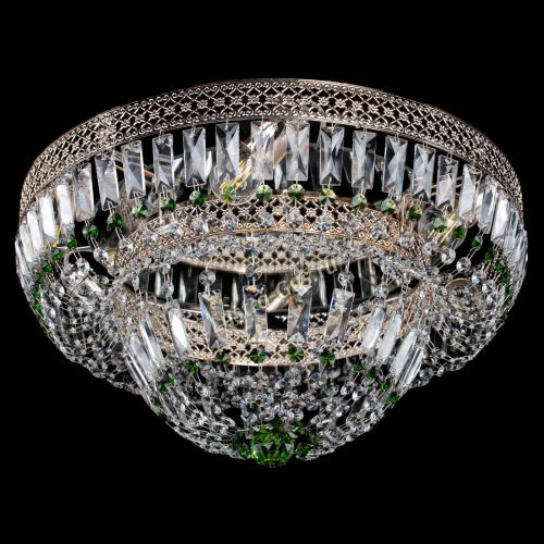 Люстра Венеция Купол пластинка Зеленая в Магнитогорске Гусь Хрустальный