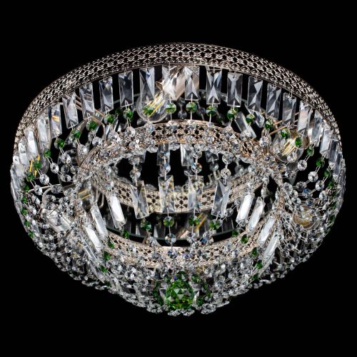 Люстра Венеция Купол пластинка Зеленая в Магнитогорске Гусь Хрустальный