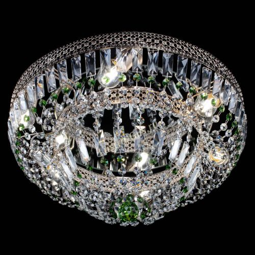 Люстра Венеция Купол пластинка Зеленая в Магнитогорске Гусь Хрустальный