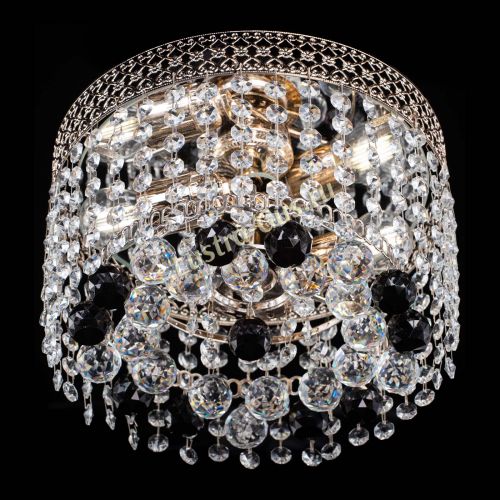 Люстра Венеция шар №2 черная в Магнитогорске Гусь Хрустальный