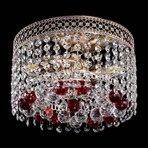 Люстра Венеция шар №2 красная в Магнитогорске Гусь Хрустальный