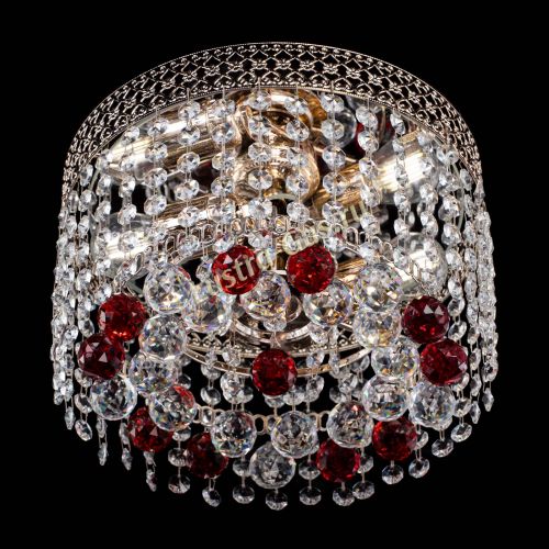 Люстра Венеция шар №2 красная в Магнитогорске Гусь Хрустальный