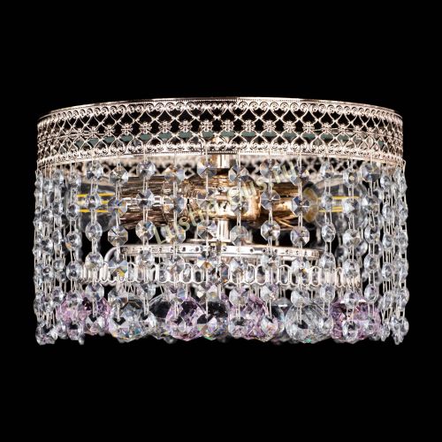 Люстра Венеция шар №2 розовая в Магнитогорске Гусь Хрустальный