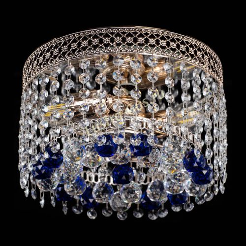 Люстра Венеция шар №2 синяя в Магнитогорске Гусь Хрустальный