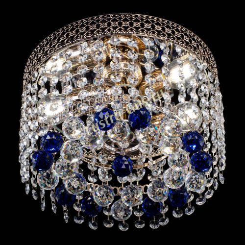 Люстра Венеция шар №2 синяя в Магнитогорске Гусь Хрустальный