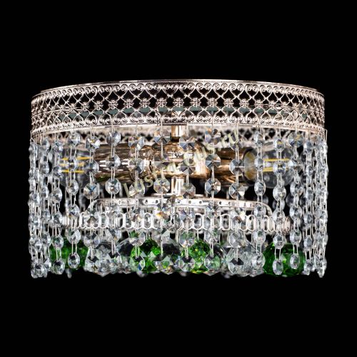 Люстра Венеция шар №2 зеленая в Магнитогорске Гусь Хрустальный