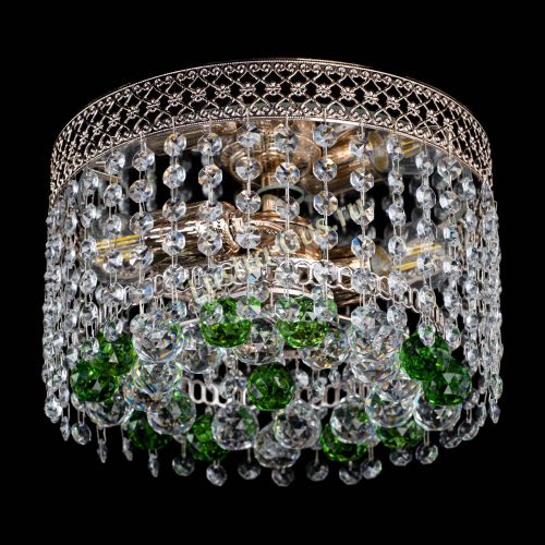 Люстра Венеция шар №2 зеленая в Магнитогорске Гусь Хрустальный