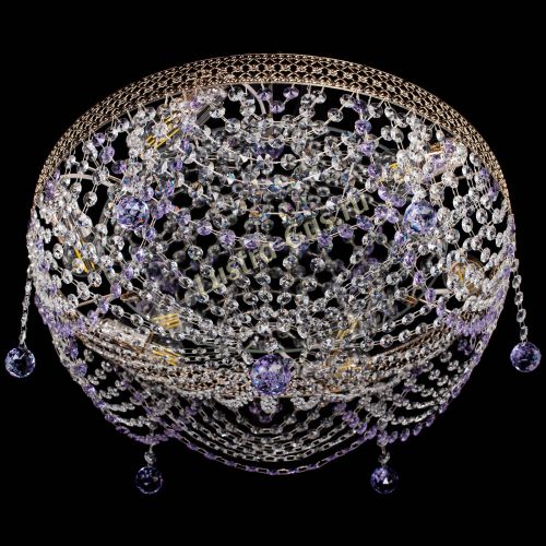 Люстра Венеция Жасмин фиолетовая в Магнитогорске Гусь Хрустальный