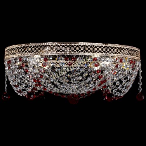 Люстра Венеция Жасмин красная в Магнитогорске Гусь Хрустальный