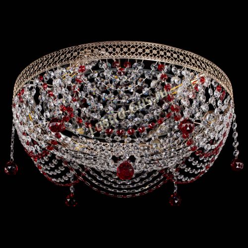 Люстра Венеция Жасмин красная в Магнитогорске Гусь Хрустальный