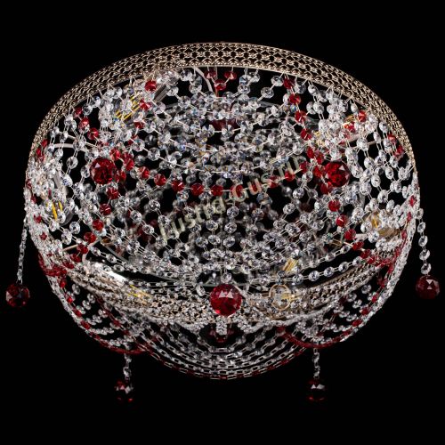 Люстра Венеция Жасмин красная в Магнитогорске Гусь Хрустальный