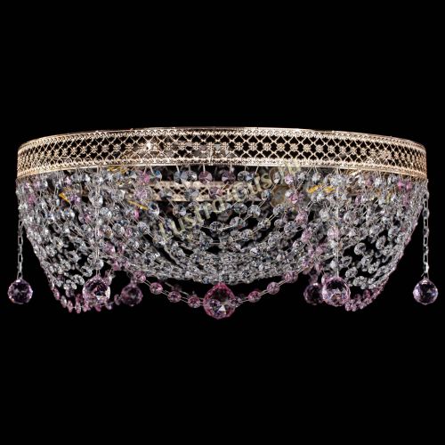 Люстра Венеция Жасмин розовая в Магнитогорске Гусь Хрустальный