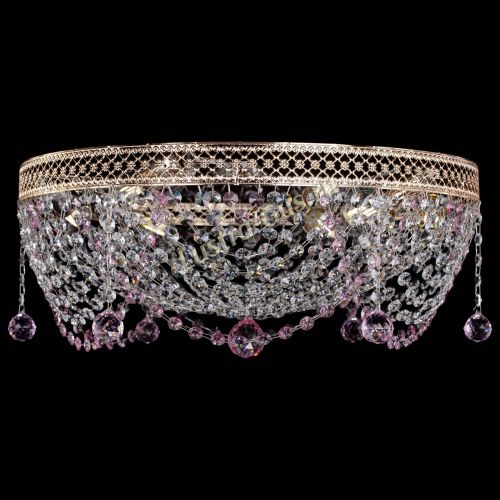 Люстра Венеция Жасмин розовая в Магнитогорске Гусь Хрустальный