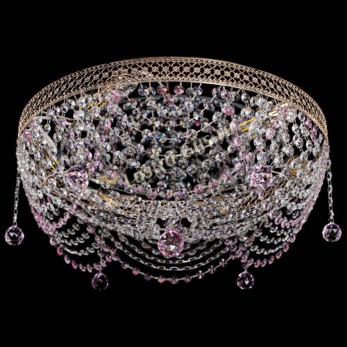 Люстра Венеция Жасмин розовая в Магнитогорске Гусь Хрустальный