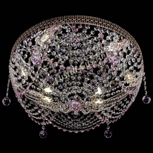 Люстра Венеция Жасмин розовая в Магнитогорске Гусь Хрустальный