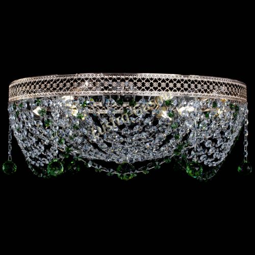 Люстра Венеция Жасмин зеленая в Магнитогорске Гусь Хрустальный