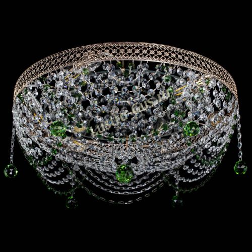 Люстра Венеция Жасмин зеленая в Магнитогорске Гусь Хрустальный