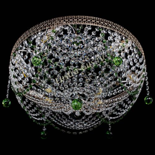 Люстра Венеция Жасмин зеленая в Магнитогорске Гусь Хрустальный