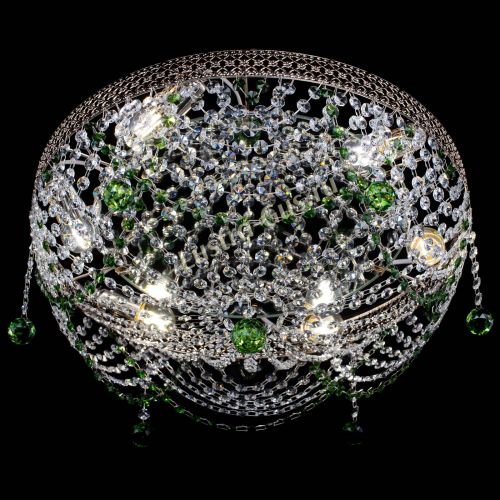 Люстра Венеция Жасмин зеленая в Магнитогорске Гусь Хрустальный