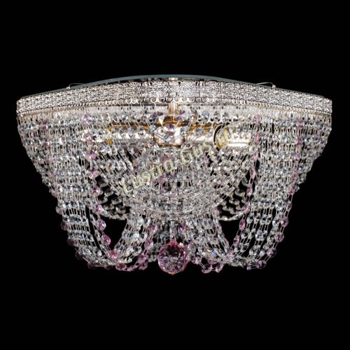 Люстра Верона Токката №5 розовая в Магнитогорске Гусь Хрустальный
