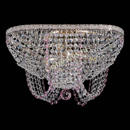 Люстра Верона Токката №5 розовая в Магнитогорске Гусь Хрустальный