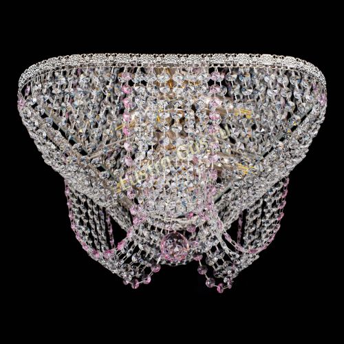 Люстра Верона Токката №5 розовая в Магнитогорске Гусь Хрустальный