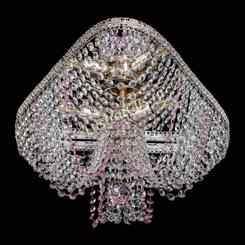 Люстра Верона Токката №5 розовая в Магнитогорске Гусь Хрустальный