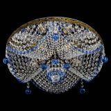 Люстра Виктория Синяя под бронзу в Магнитогорске