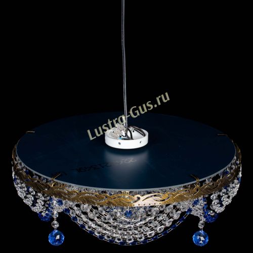Люстра Виктория Синяя под бронзу в Магнитогорске Гусь Хрустальный
