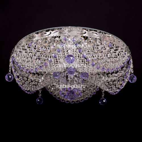 Люстра Виктория сиреневая в Магнитогорске Гусь Хрустальный