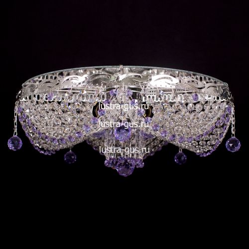 Люстра Виктория сиреневая в Магнитогорске Гусь Хрустальный