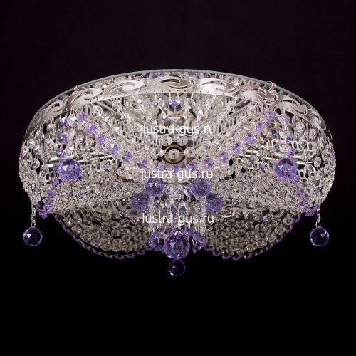 Люстра Виктория сиреневая в Магнитогорске Гусь Хрустальный