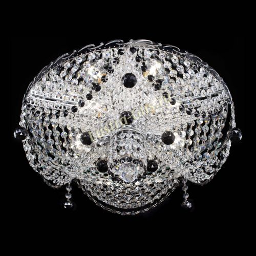 Люстра Виктория черная в Магнитогорске Гусь Хрустальный