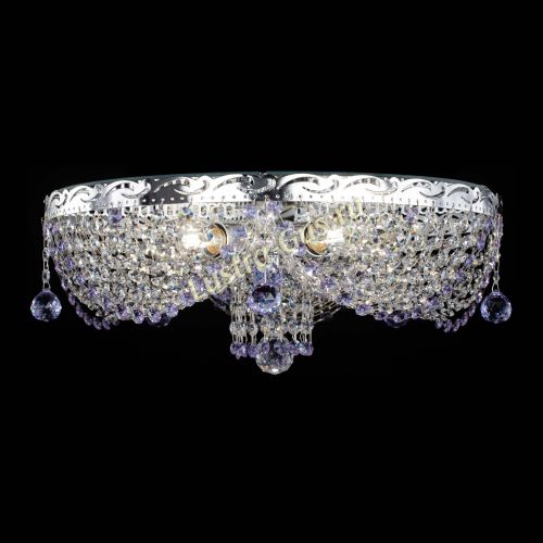 Люстра Виктория фиолетовая в Магнитогорске Гусь Хрустальный